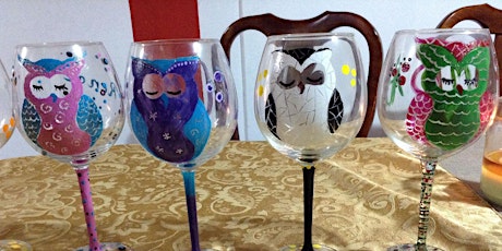 De Vine Wine- Tasting and OWL Wine-Glass Painting Class primary image