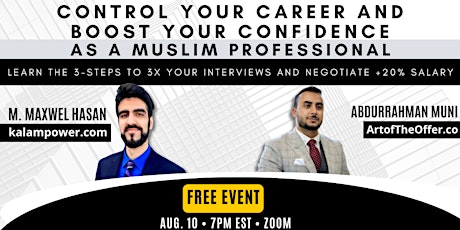 CONTROL YOUR CAREER AND BOOST YOUR CONFIDENCE AS A MUSLIM PROFESSIONAL