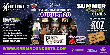 Karma Concerts Adult Field-Trip Outdoor Concert East Coast Celtic Aug 20th primary image