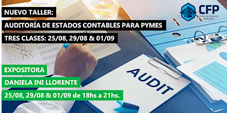 Auditoría de estados contables para PYMES-  3 clases