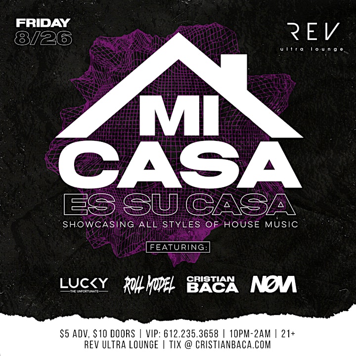 Mi Casa Es Su Casa: House Music Party - 8.26 image