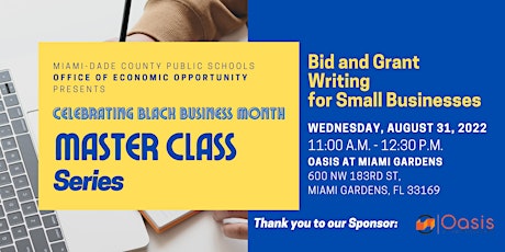 Black Business Month Master Class Series