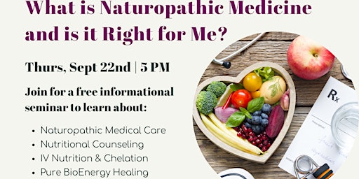 Free Seminar: What is Naturopathic Medicine and is it Right for Me?