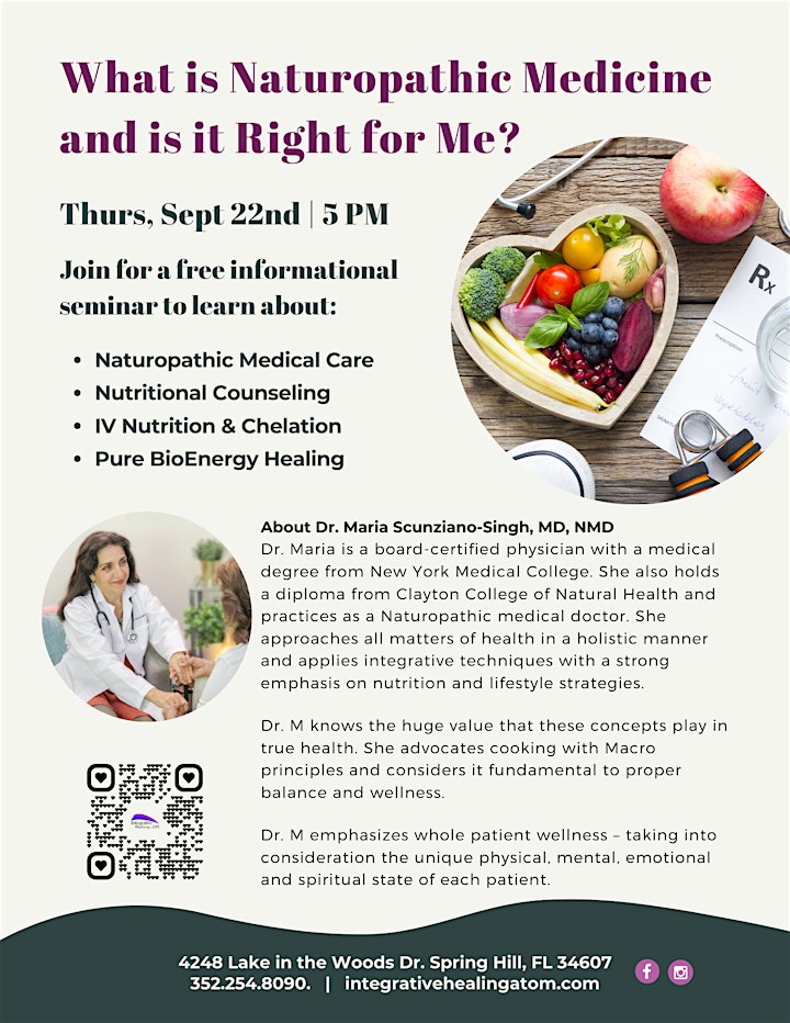 Free Seminar: What is Naturopathic Medicine and is it Right for Me? image