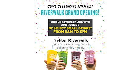 Nekter Juice Bar Riverwalk Grand Opening