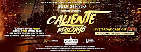 Caliente Fridays At Venue 578! @ Venue 578 primary image