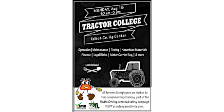 Tractor College @ Talbot County Ag Center