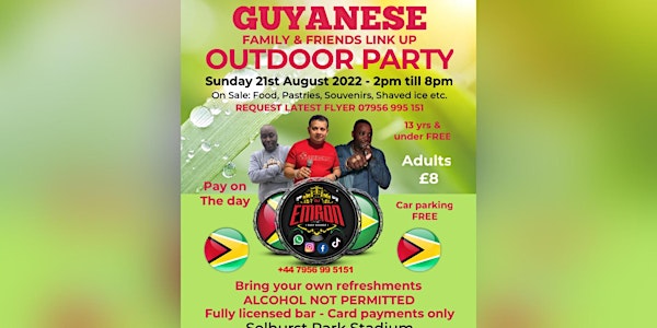 Guyanese Family & Friends Link Up Outdoor Event