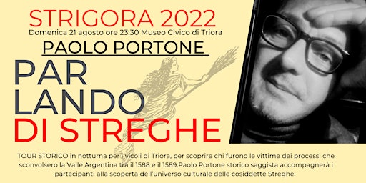 Evento  straordinario - PARLANDO DI STREGHE - con il Prof. Paolo Portone