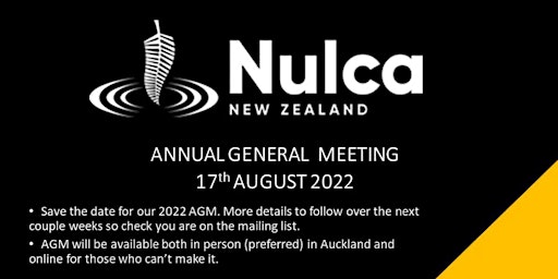 Nulca NZ 2022 AGM (In Person)