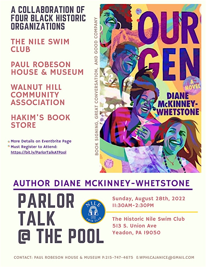 Parlor Talk @ The Nile Swim Club: Diane McKinney Whetstone's OUR GEN image