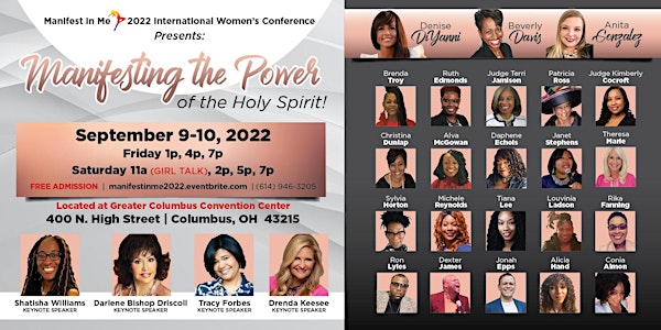 Manifest in Me 2022 presents "Manifesting the Power of the Holy Spirit"