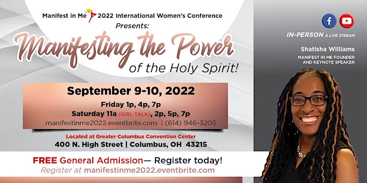 Manifest in Me 2022 presents "Manifesting the Power of the Holy Spirit" image