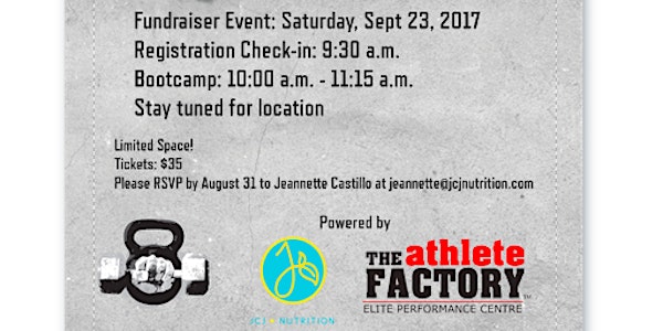 JCJ's Charity Bootcamp in collaboration with The Athlete Factory