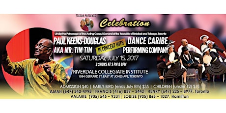 Celebration: Paul Keens-Douglas in Concert with Dance Caribe Performing Company primary image