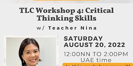 TLC Workshop 4: Developing Critical Thinking Skills