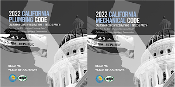 2022 California Plumbing and Mechanical Code Updates