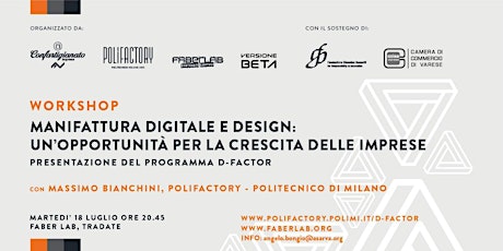 Immagine principale di Manifattura digitale e Design: un'opportunità per la  crescita delle imprese 