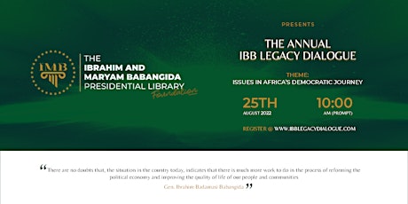 THE IBB LEGACY DIALOGUE 2022