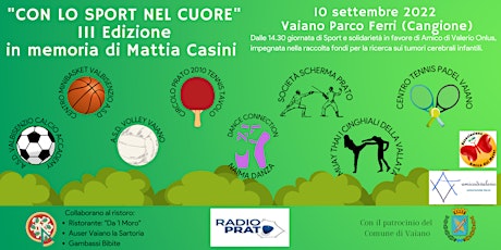 Immagine principale di "CON LO SPORT NEL CUORE" III Edizione in memoria di Mattia Casini 