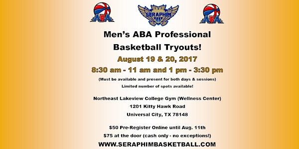 Seraphim ABA Men's Professional Basketball August Tryouts
