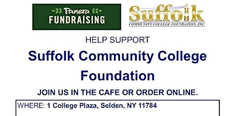 Panera Fundraiser Supporting Suffolk Community College Foundation primary image