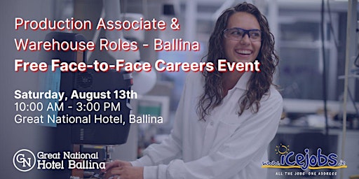 Production Associate & Warehouse Roles Free Face-to-Face Career Event