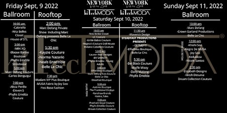 New York Fashion Week/NYFW  hiTechMODA Friday Main Ballroom Events