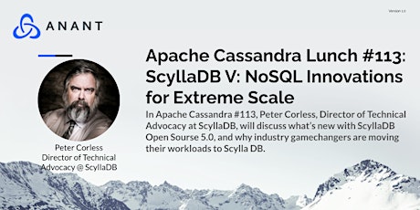 Apache Cassandra Lunch #113: ScyllaDB V: NoSQL Innovations for Extreme Scal