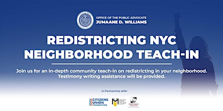 Redistricting NYC Neighborhood Teach-In