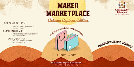 Maker Marketplace - Autumnal Equinox edition