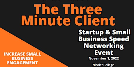Exhibitor registration for The Three Minute Client  Speed Networking Event