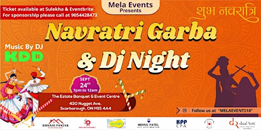 Navratri Garba & Dj Night In Scarborough on SEP-24