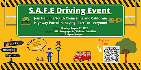 Helpline Youth Counseling & California Highway Patrol Drive S.A.F.E  Event