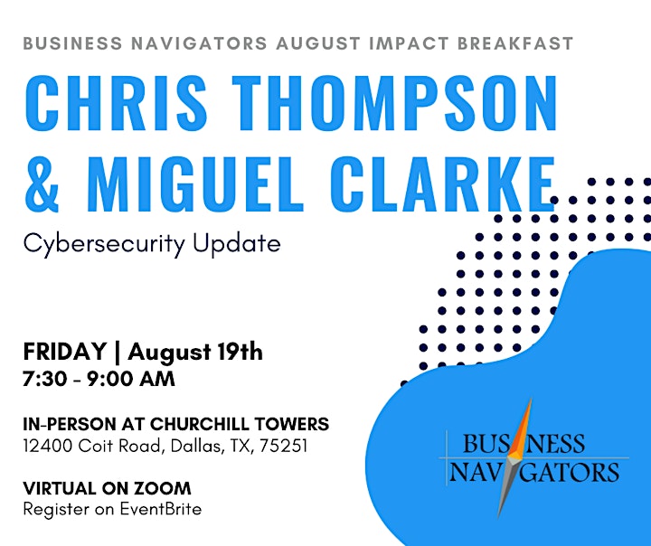 [VIRTUAL] AUG Impact Breakfast-Special Agent Chris Thompson & Miguel Clarke image