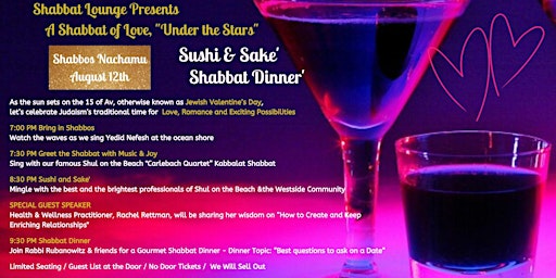 Shabbat Lounge Presents,"A Shabbos of Love",Shabbat Dinner, Under the Stars