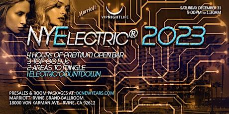 OC New Year's Eve Party Countdown - NYElectric 2023