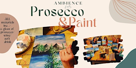 Prosecco and Paint- Learn How To Paint a Boss Ross Inspired Landscape