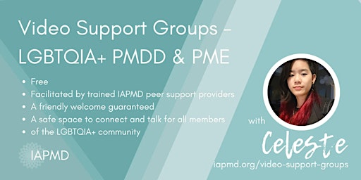 Imagem principal do evento IAPMD Peer Support For PMDD/PME - Celeste's Group (LGBTQIA+ Community)