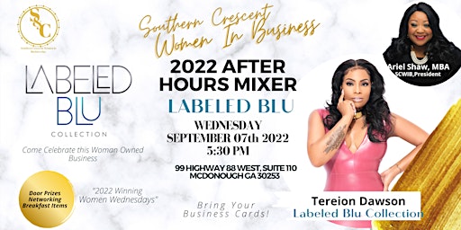 2022 Business AfterHours Mixer with Tereion Dawson of LabeledBlu Collection