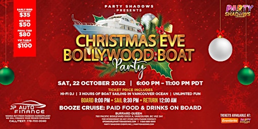 Christmas Eve Bollywood Boat Party | Party Shadows