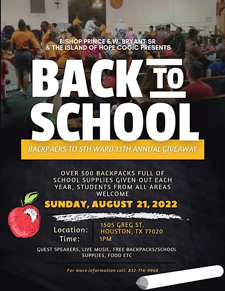 13th Annual Backpacks to 5th Ward image