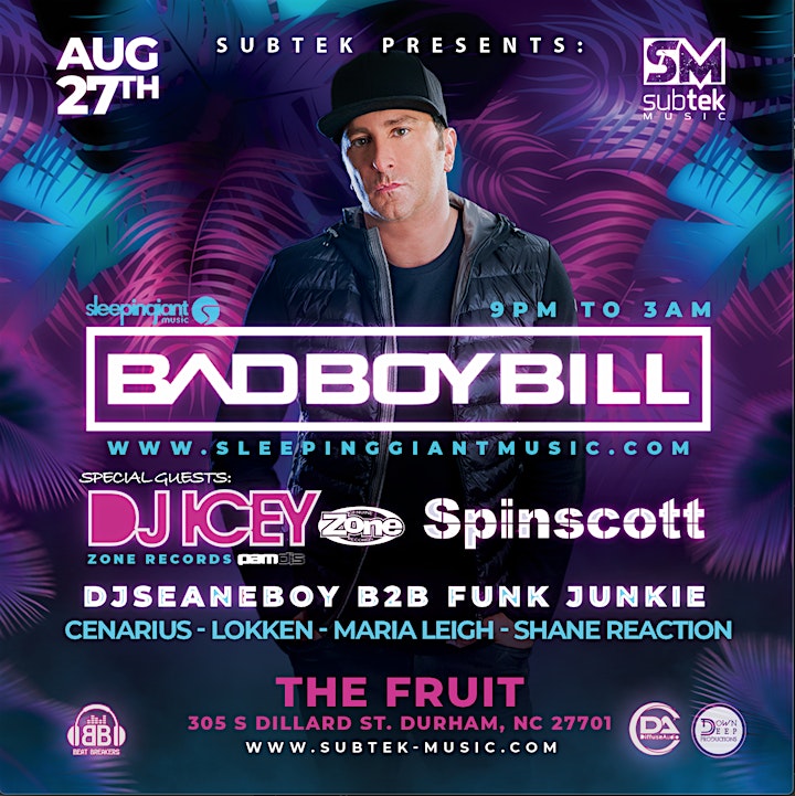 Subtek Presents Bad Boy Bill, DJ Icey, & Spinscott image
