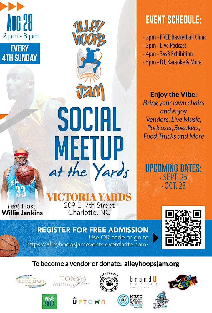 Alley Hoops Jam presents a SOCIAL MEETUP AT THE YARDS image