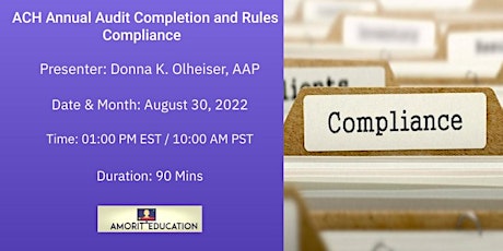ACH Annual Audit Completion and Rules Compliance