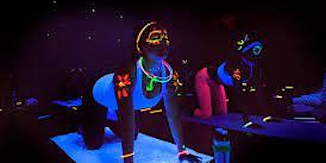 Halloween Yoga with UV light to glow