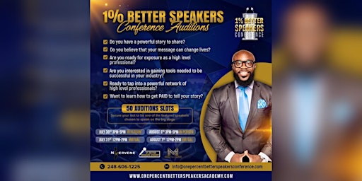 1% Better Speakers Conference Audition