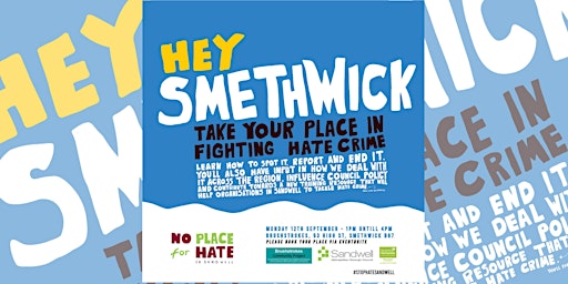 End hate crime in Smethwick - No Place for Hate in Sandwell workshop