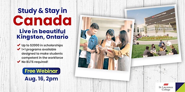 Study & Settle in Ontario, Canada with a $2,000 Scholarship (Aug 16, 2pm)
