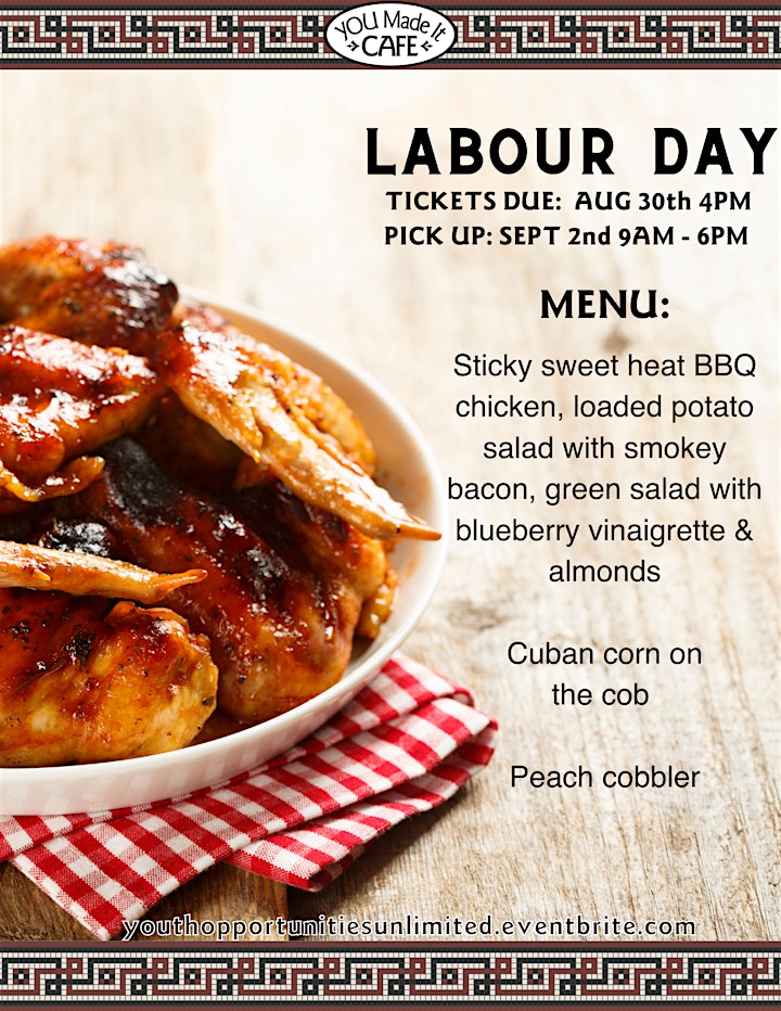 Labour Day BBQ  Meal Pick-Up image